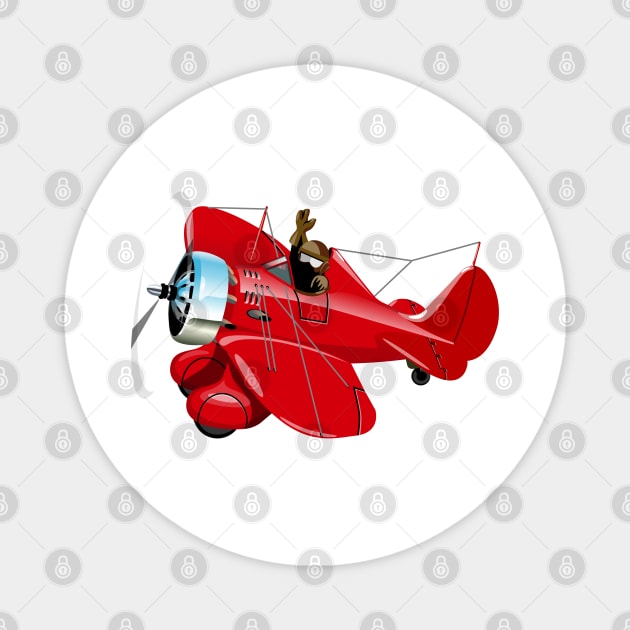 Cartoon plane Magnet by Mechanik